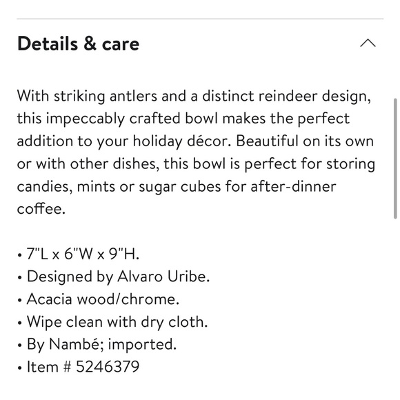 Nambe Reindeer candy dish * - Picture 2 of 3